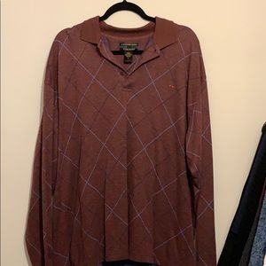 Vintage maroon Alexander Julian long sleeve shirt